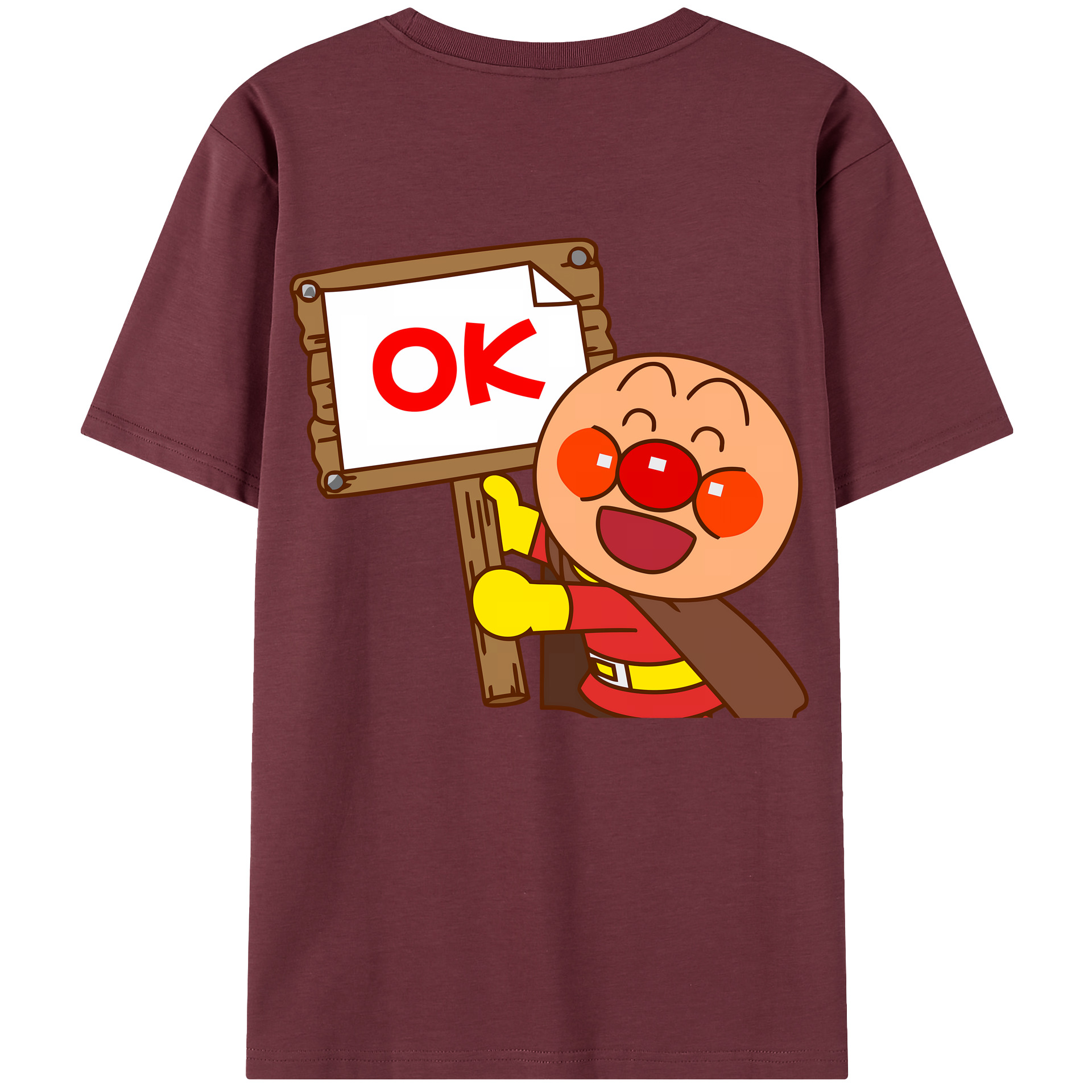 （画像用） アンパンマン Anpanman 綿100％半袖Tシャツ（背面プリント）